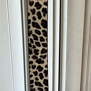 Leopard-Print Velvet Belt For Women (43 Inches